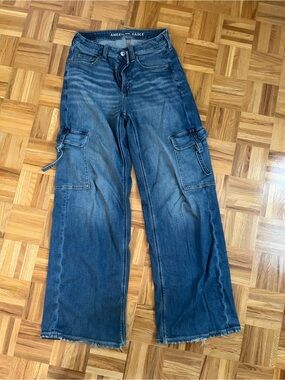 American Eagle Outfitters Dark Blue Cargo Jeans